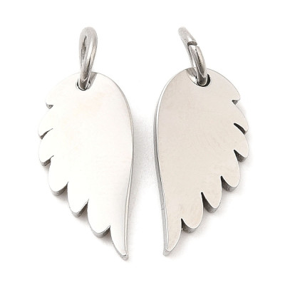 Pendant angel wing surgical steel two color options
