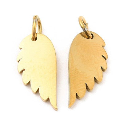 Pendant angel wing surgical steel two color options