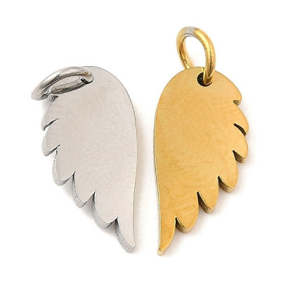 Pendant angel wing surgical steel two color options