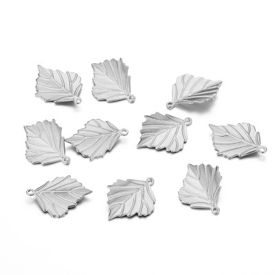 Leaf pendant surgical steel