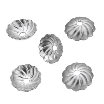 Bead cap 7mm, surgical steel