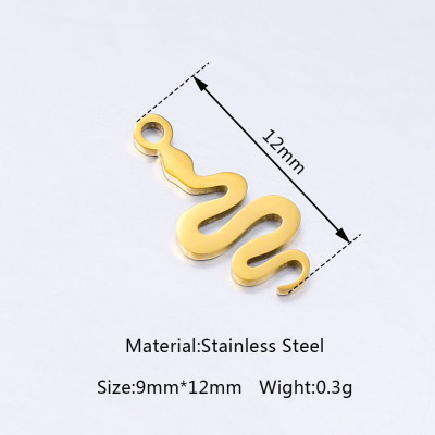 Snake pendant, two color options, surgical steel