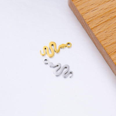 Snake pendant, two color options, surgical steel