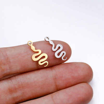 Snake pendant, two color options, surgical steel