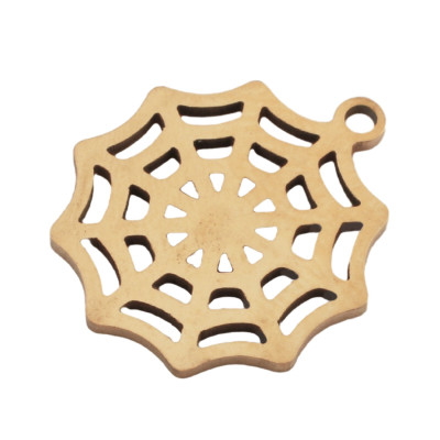 Spider web pendant, two color options, surgical steel