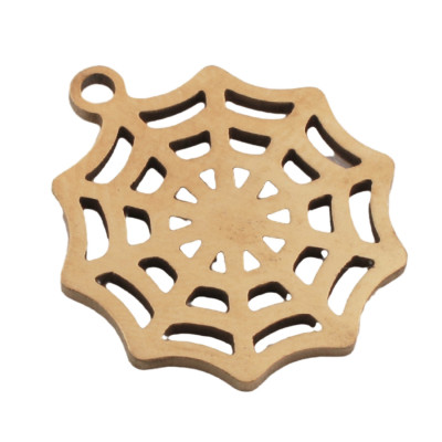 Spider web pendant, two color options, surgical steel