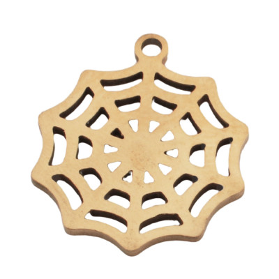 Spider web pendant, two color options, surgical steel