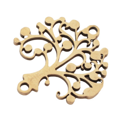 Connector tree of life vertical eyelet surgical steel two color variants