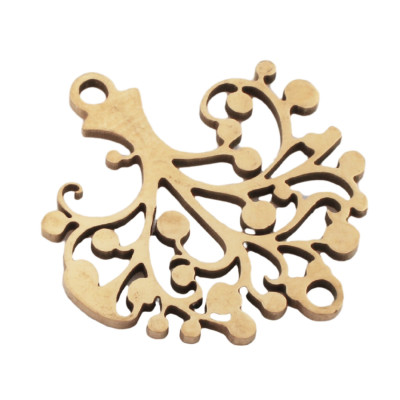 Connector tree of life vertical eyelet surgical steel two color variants