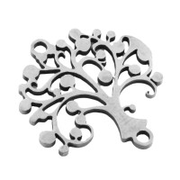 Connector tree of life vertical eyelet surgical steel two color variants