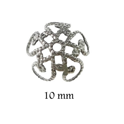 Large 10mm filigree bead from surgical steel