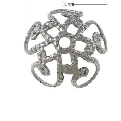 Large 10mm filigree bead from surgical steel