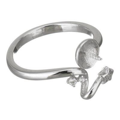 Prsten s miskou a dříkem na nalepení perly AG 925/1000