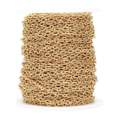 Chain fabric with embossed eyes, two color variants