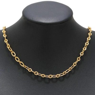 Chain fabric with embossed eyes, two color variants