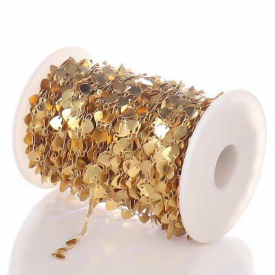 Řetízkovina se srdíčky dvě barevné varianty chirurgická ocel