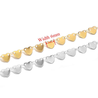 Řetízkovina se srdíčky dvě barevné varianty chirurgická ocel