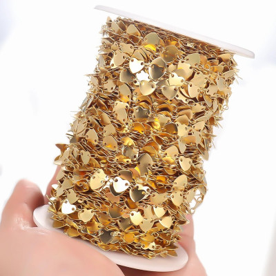 Řetízkovina se srdíčky dvě barevné varianty chirurgická ocel