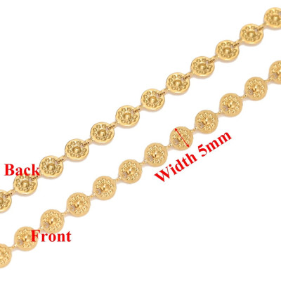 Chain link with patties, two variants, surgical steel