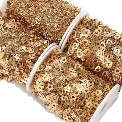 Chain with pendants 5 variants surgical steel gold galvanization