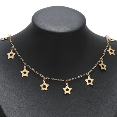 Chain with pendants 5 variants surgical steel gold galvanization