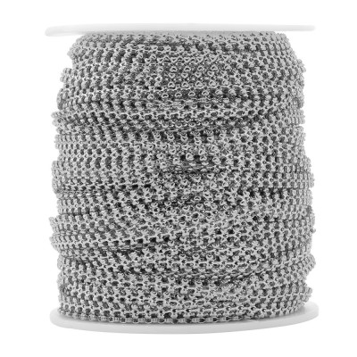 Chain with small hearts 2 color options surgical steel