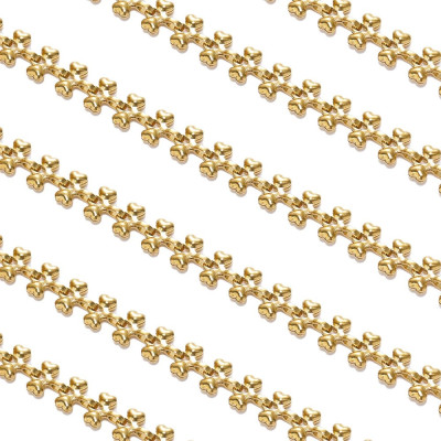 Chain with small hearts 2 color options surgical steel