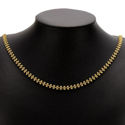 Chain with small hearts 2 color options surgical steel