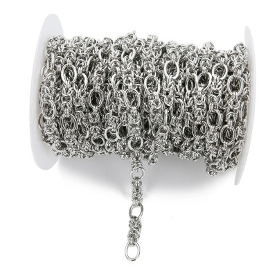 Massive chain link, large braided links, surgical steel