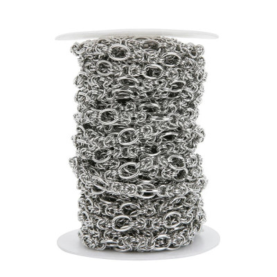 Massive chain link, large braided links, surgical steel