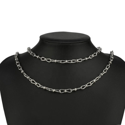 Combined surgical steel chain link