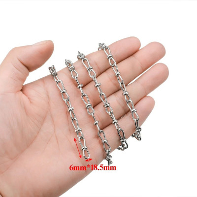 Combined surgical steel chain link