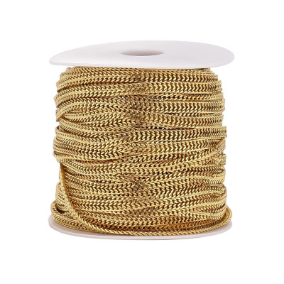 Diamond-Cut Double Curb Chain Fabric 5,5mm stainless steel