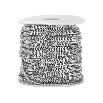Diamond-Cut Double Curb Chain Fabric 5,5mm stainless steel