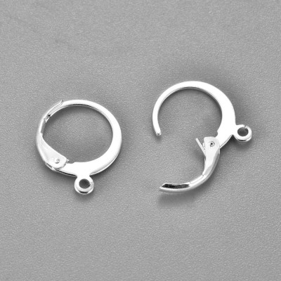 Lever Back earrings stainless steel silver elektroplating