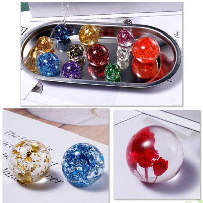 Silicone mold for casting a 20mm crystal resin ball
