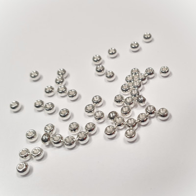 Korálek 3mm stříbrná galvanizace chirurgická ocel