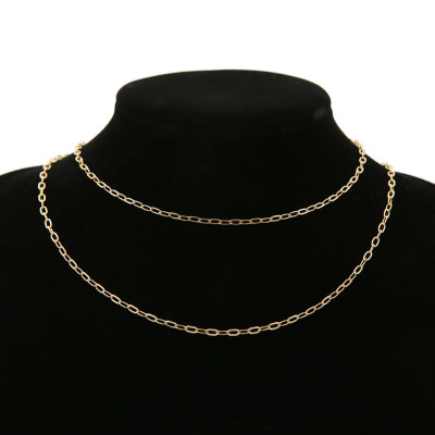 Light chain with oval eyelets in two color variants surgical steel 304