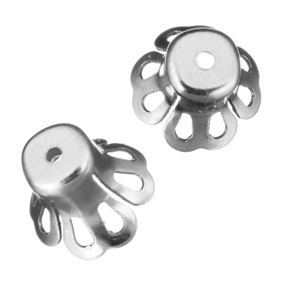 Bead flower shaped 8,5 x 7mm from surgical steel