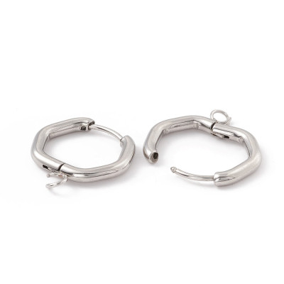 Hoop earring with surgical steel eyelet