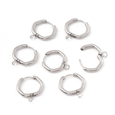 Hoop earring with surgical steel eyelet