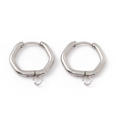 Hoop earring with surgical steel eyelet