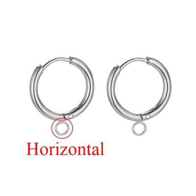 Hoop earring with surgical steel eyelet