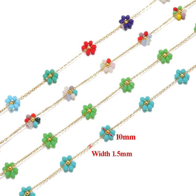 Řetízkovina s korálkovou kytičkou chirurgická ocel