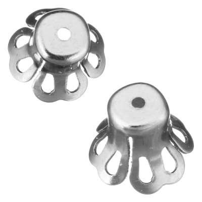Bead flower shaped 8,5 x 7mm from surgical steel