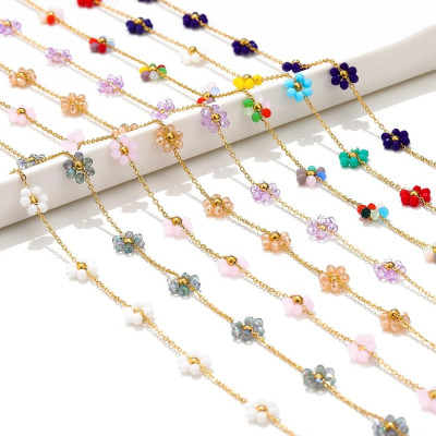 Řetízkovina s korálkovou kytičkou chirurgická ocel