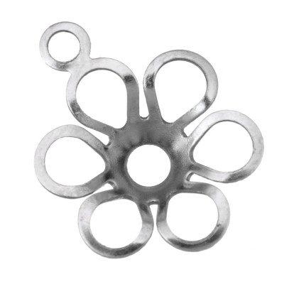Bead flower shaped 10 x 13,5mm from surgical steel