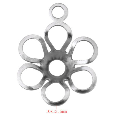 Bead flower shaped 10 x 13,5mm from surgical steel