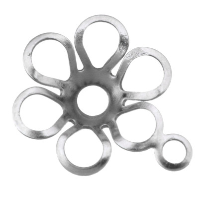 Bead flower shaped 10 x 13,5mm from surgical steel
