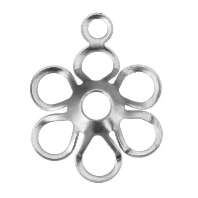 Bead flower shaped 10 x 13,5mm from surgical steel